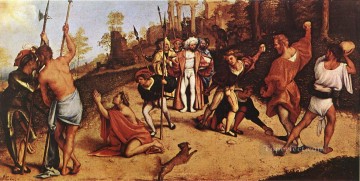 lorenzo loto Painting - El Martirio de San Esteban 1516 Renacimiento Lorenzo Lotto